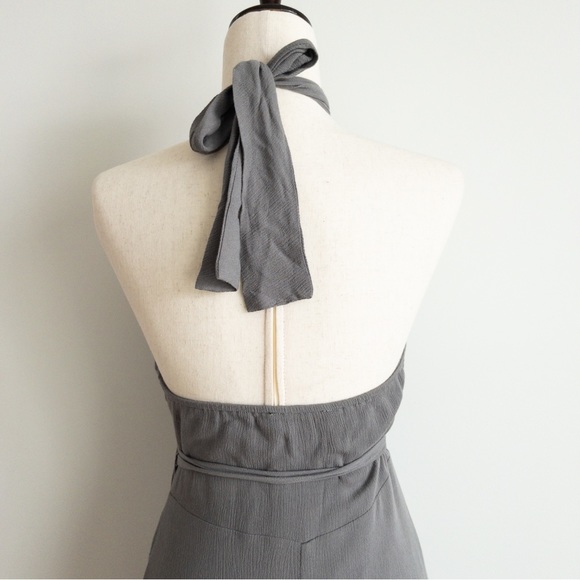 Lulus Marisha Washed Olive Green Halter Wrap Dress - Picture 13 of 16